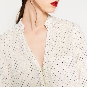 Zara polka dot blouse